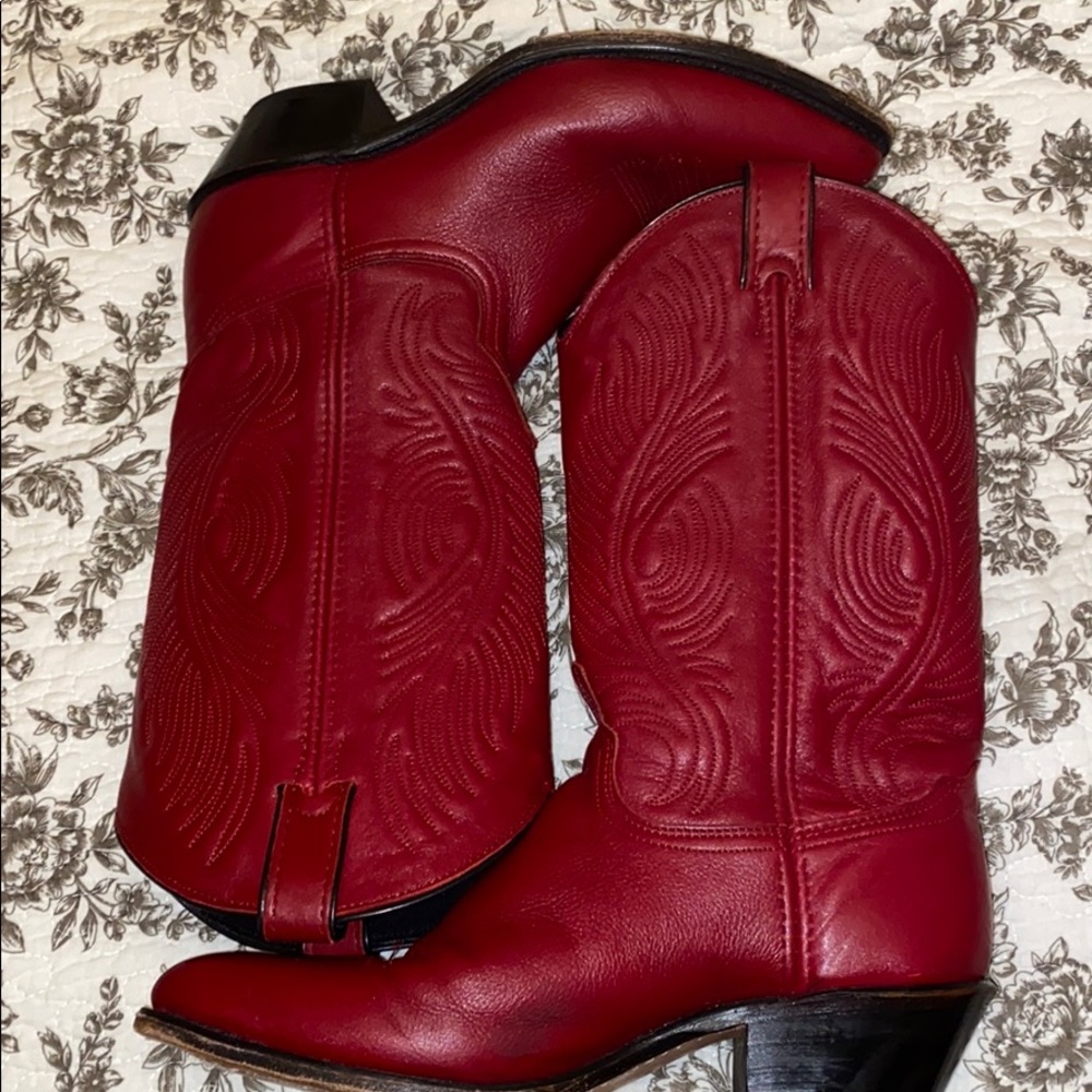 Red cowboy boots
